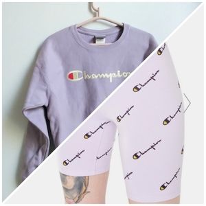 Champion Reverse Weave Sweatshirt & Bike Shorts S